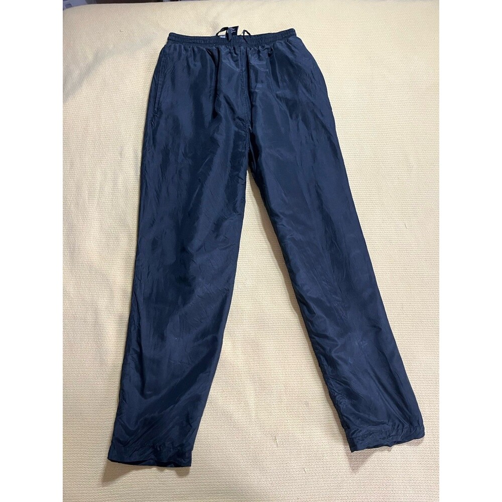Vtg Fuda Silk 100% Silk Track Pants Black  Retro Streetwear Casual Lined Size S